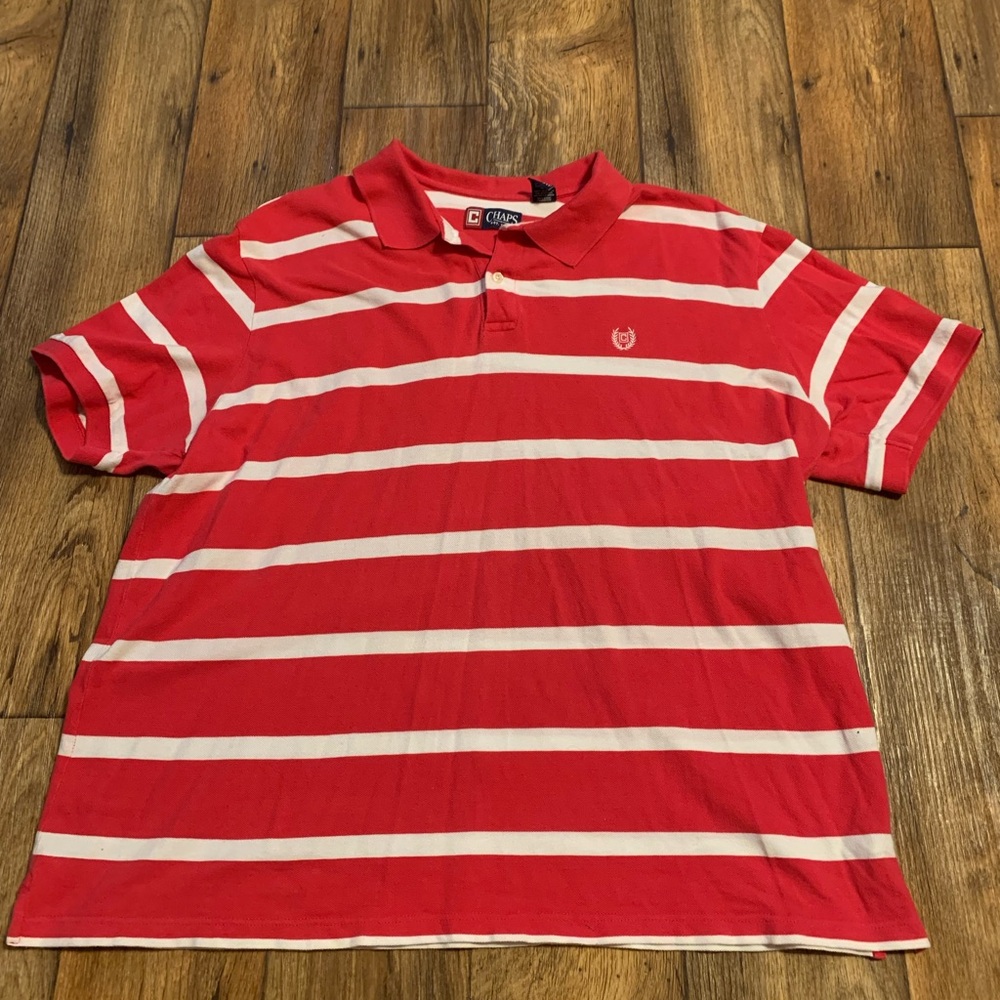 Chaps Striped Men's Polo Shirt Size 3XB